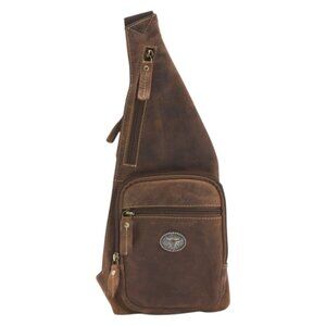 AMERICAN BISON Leather Medium Chest Bag